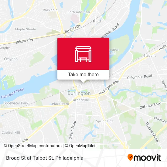 Broad St at Talbot St map