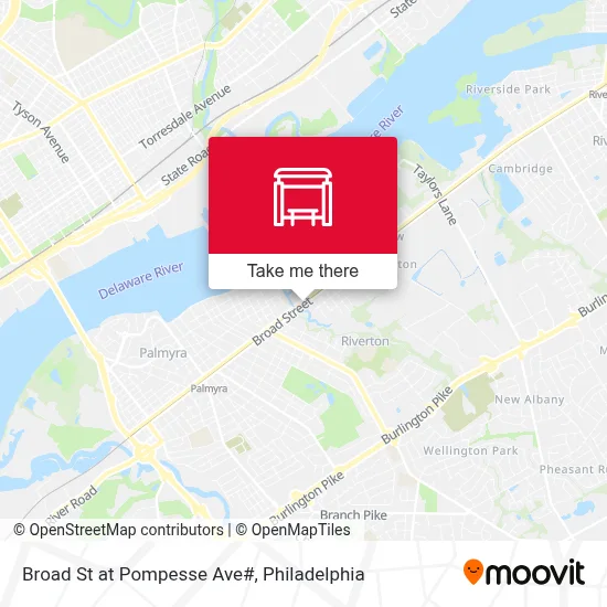 Broad St at Pompesse Ave# map