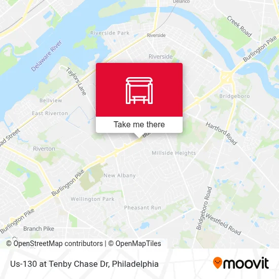 Us-130 at Tenby Chase Dr map