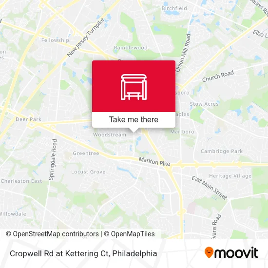 Cropwell Rd at Kettering Ct map