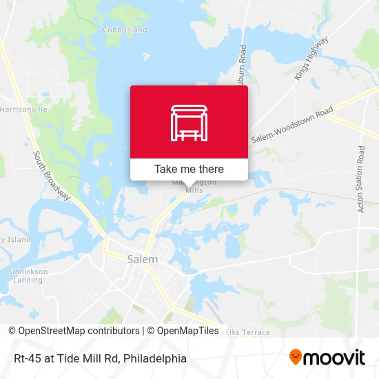 Mapa de Rt-45 at Tide Mill Rd