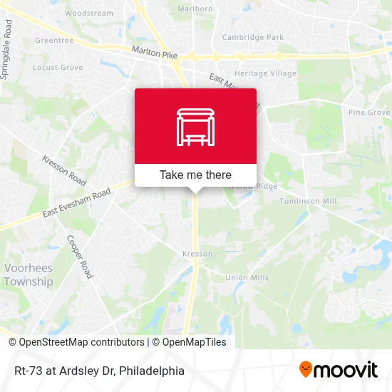 Rt-73 at Ardsley Dr map