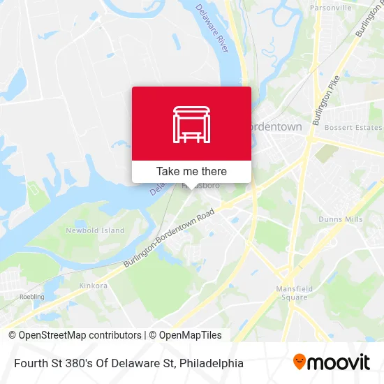 Fourth St 380's Of Delaware St map