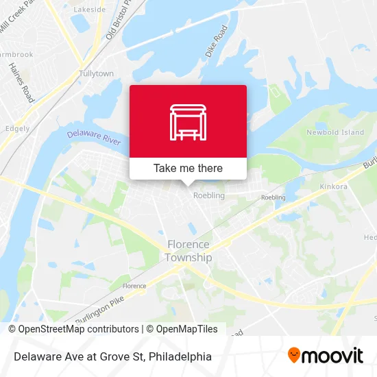 Delaware Ave at Grove St map