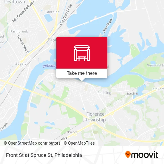 Front St at Spruce St map