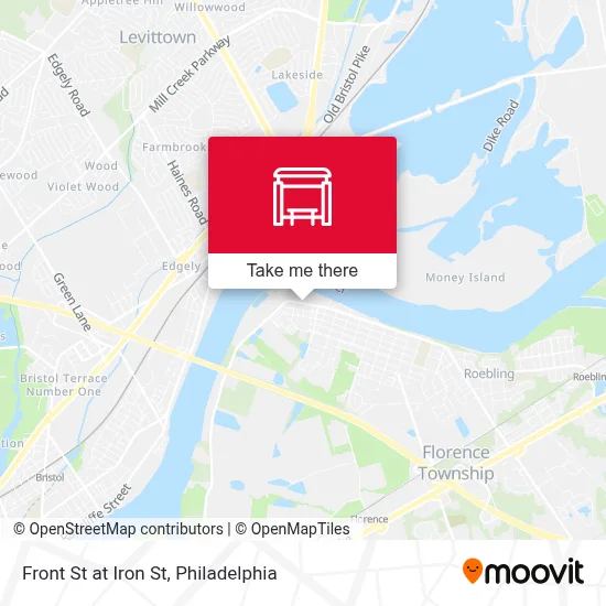Front St at Iron St map