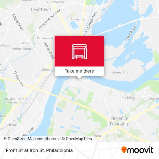 Front St at Iron St map