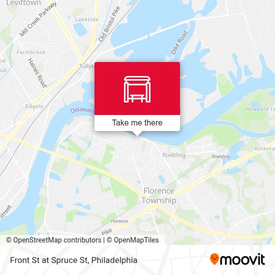Front St at Spruce St map