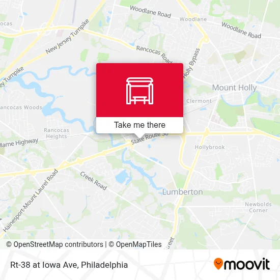Rt-38 at Iowa Ave map