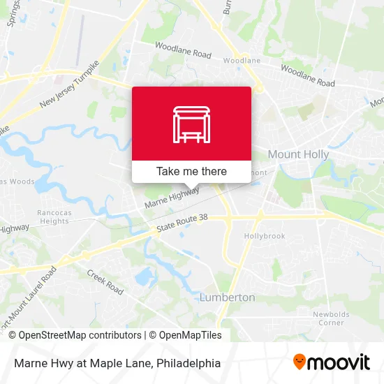 Marne Hwy at Maple Lane map