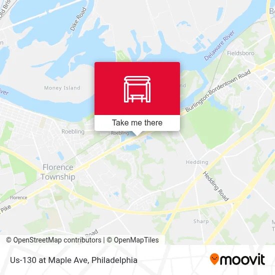 Us-130 at Maple Ave map
