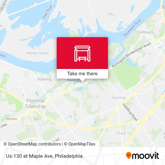 Us-130 at Maple Ave map