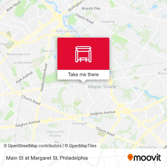 Main St at Margaret St map