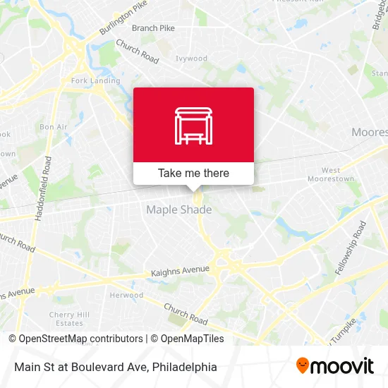 Main St at Boulevard Ave map