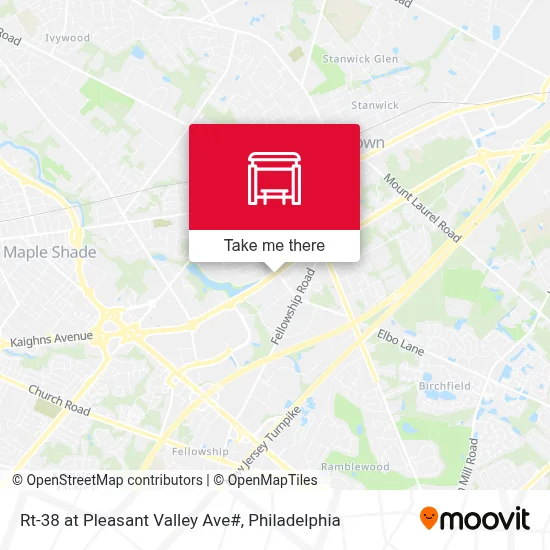 Rt-38 at Pleasant Valley Ave# map