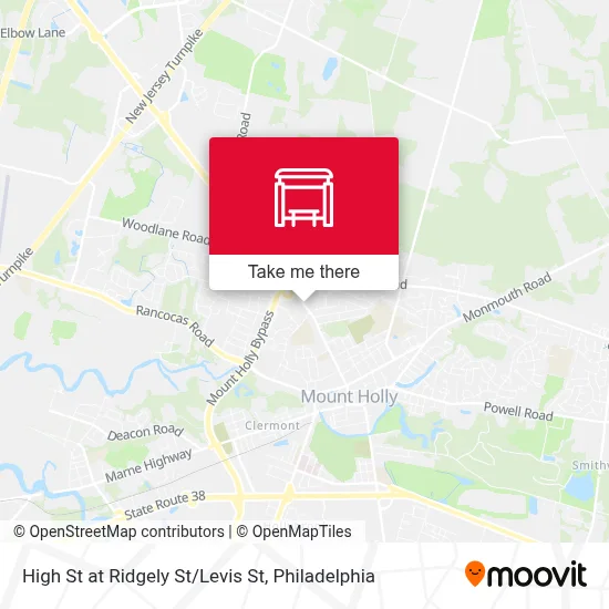 High St at Ridgely  St / Levis St map