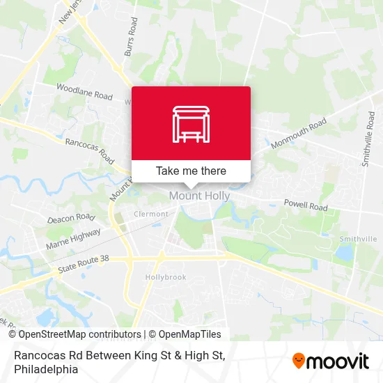 Rancocas Rd Between King St & High St map