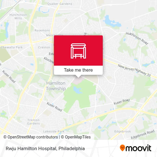 Mapa de Rwju Hamilton Hospital