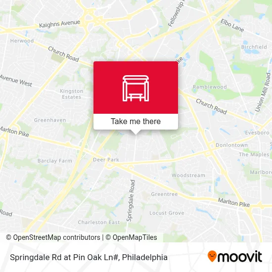 Springdale Rd at Pin Oak Ln# map
