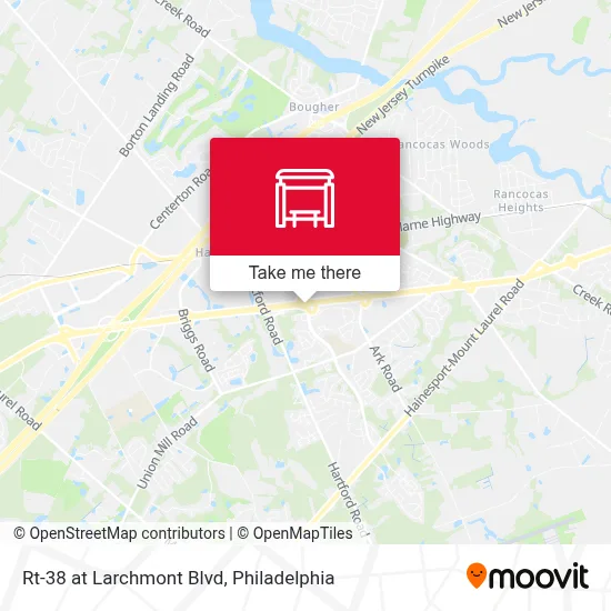 Rt-38 at Larchmont Blvd map