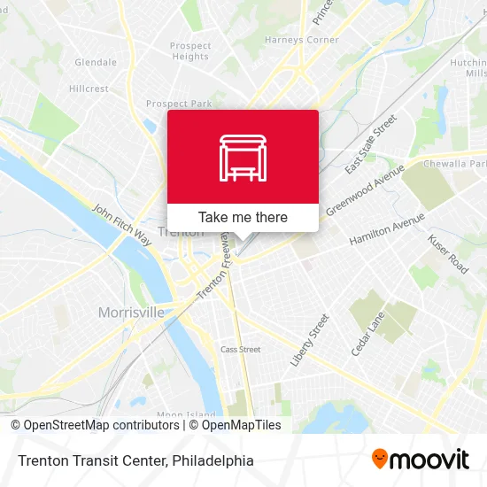 Trenton Transit Center map