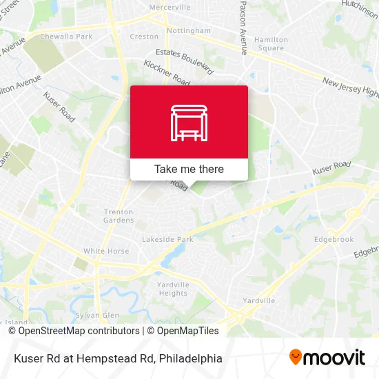 Kuser Rd at Hempstead Rd map