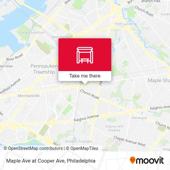 Maple Ave at Cooper Ave map