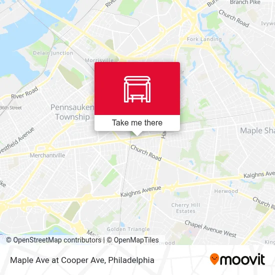 Maple Ave at Cooper Ave map