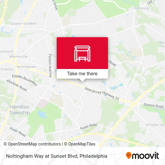 Nottingham Way at Sunset Blvd map