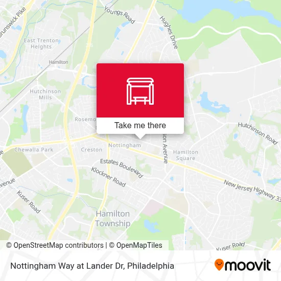 Nottingham Way at Lander Dr map