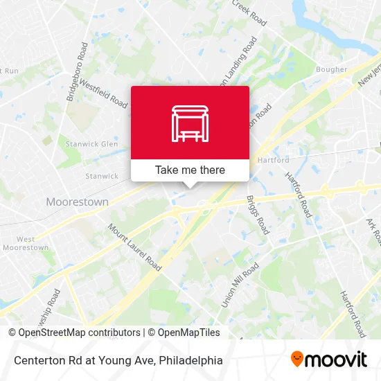 Centerton Rd at Young Ave map