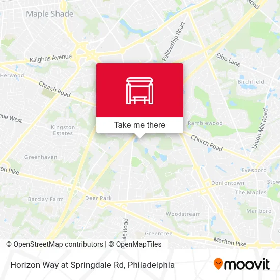 Horizon Way at Springdale Rd map
