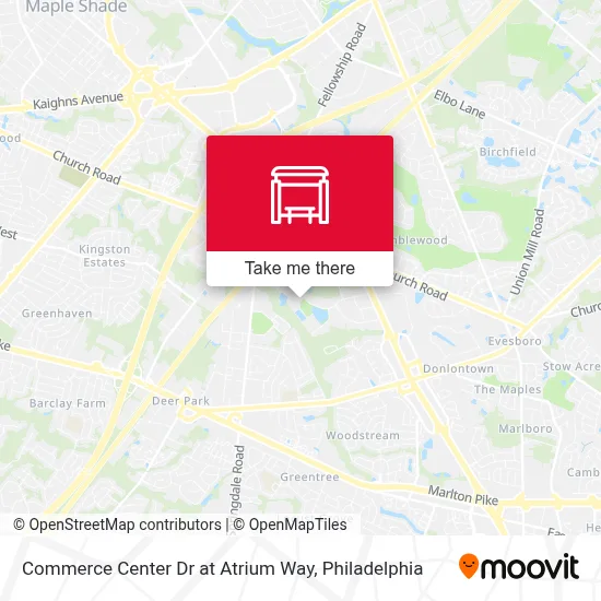 Commerce Center Dr at Atrium Way map