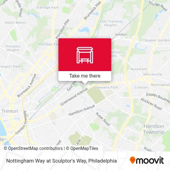 Nottingham Way at Sculptor's Way map