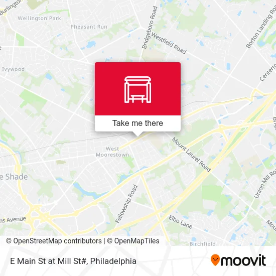 E Main St at Mill St# map
