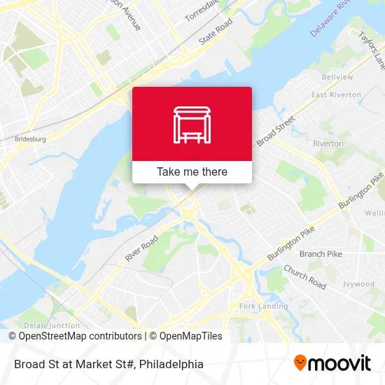 Broad St at Market St# map