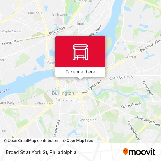 Broad St at York St map
