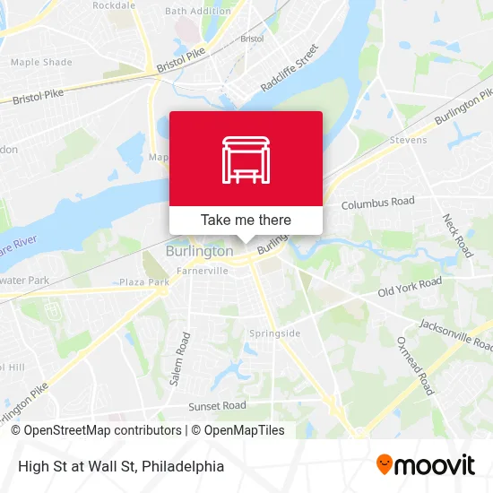 High St at Wall St map