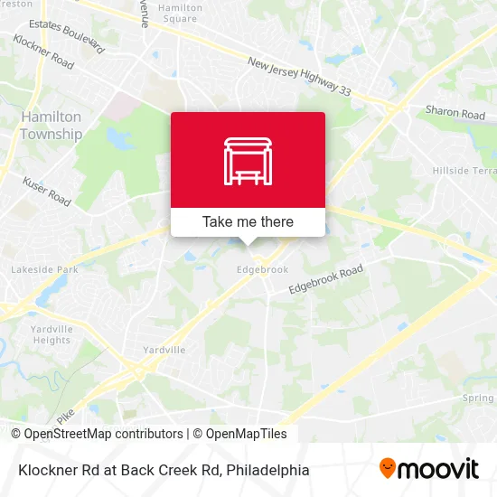 Klockner Rd at Back Creek Rd map