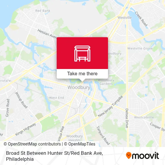 Broad St Between Hunter St / Red Bank Ave map