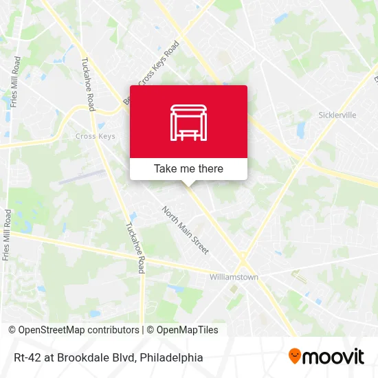 Rt-42 at Brookdale Blvd map
