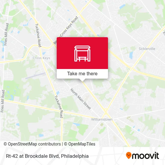 Rt-42 at Brookdale Blvd map