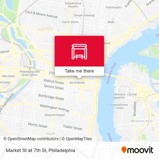 Market St at 7th St map