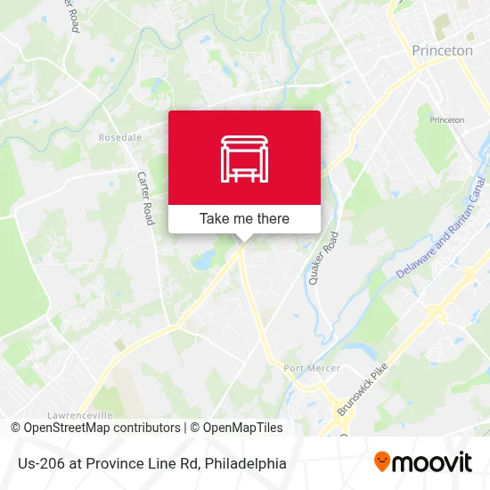 Us-206 at Province Line Rd map