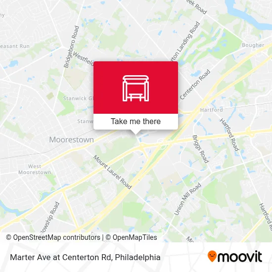 Marter Ave at Centerton Rd map