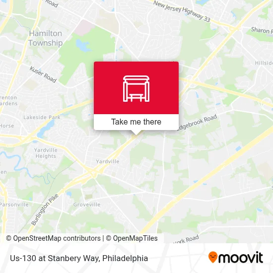 Us-130 at Stanbery Way map