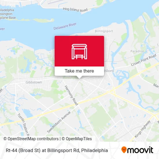 Rt-44 (Broad St) at Billingsport Rd map