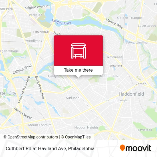 Cuthbert Rd at Haviland Ave map
