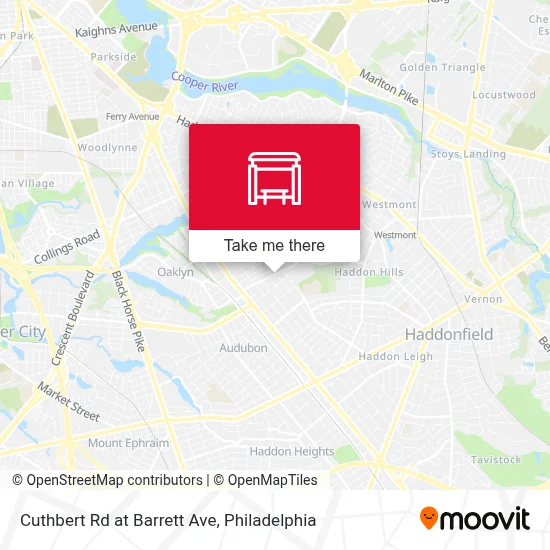 Cuthbert Rd at Barrett Ave map