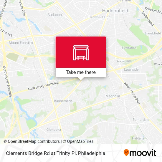 Clements Bridge Rd at Trinity Pl map